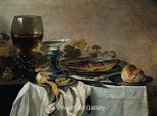 Still Life with Fish by Pieter  Claesz