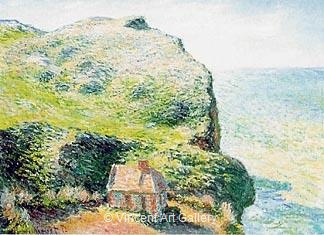The Coastguard's Cottage at Varengeville by Claude  Monet
