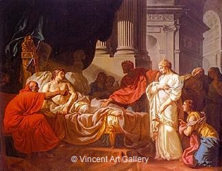 Antiochus and Stratonice by Jacques Louis  David