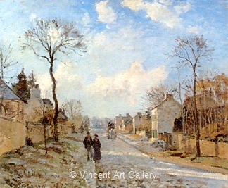 The Road, Louveciennes by Camille  Pissarro