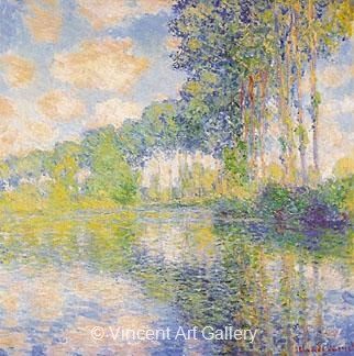 Poplars on the Banks of the River Epte by Claude  Monet