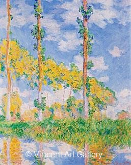 The Three Trees in Summer by Claude  Monet