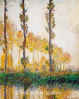 Three Trees in Autumn by Claude  Monet