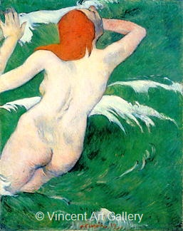Woman in the Waves by Paul  Gauguin