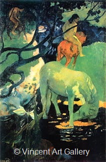 The White Horse by Paul  Gauguin