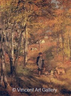 Jules Le Coeur in Fontainebleau Forest by Pierre-Auguste  Renoir
