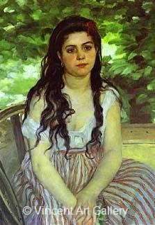 Study: In the Summer by Pierre-Auguste  Renoir