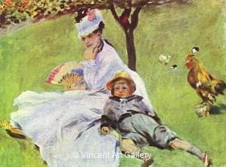 Madame Monet and Her Son by Pierre-Auguste  Renoir