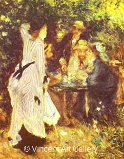 In the Garden, under the Trees of the Moulin de la Galette by Pierre-Auguste  Renoir