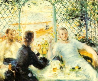 The Luncheon at the Riverbank by Pierre-Auguste  Renoir