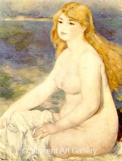 The Blond Bather by Pierre-Auguste  Renoir