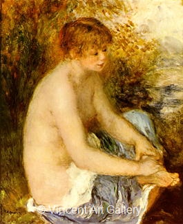 Little Nude in Blue by Pierre-Auguste  Renoir