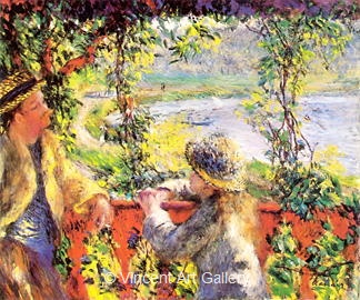 Near the Lake by Pierre-Auguste  Renoir