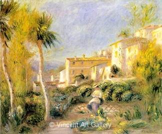 The Post-Office House at Cagnes by Pierre-Auguste  Renoir