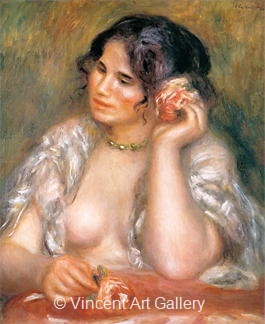Gabrielle with  Rose by Pierre-Auguste  Renoir