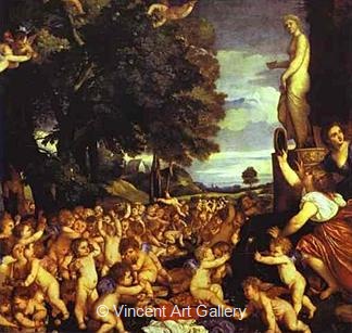 The Worship of Venus by Tiziano  Vecellio