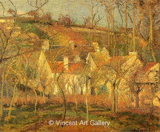 Red Roofs by Camille  Pissarro