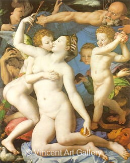 Allegory of Love (Venus and Cupido) by Agnolo  Bronzino