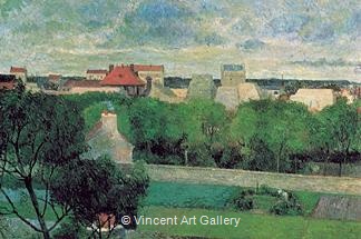 The Market Gardens at Vaugirant by Paul  Gauguin