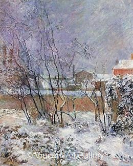 Snow Effect, Rue Carcel by Paul  Gauguin