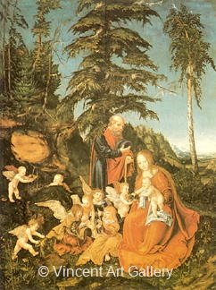 Rest on the Run to Egypte by Lucas  Cranach, the Elder