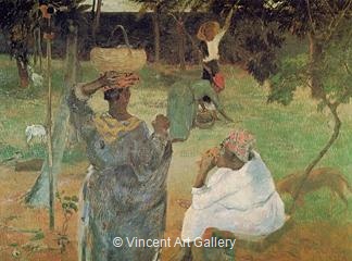 Mango Pickers, Martinique by Paul  Gauguin