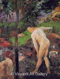 Two Bathers by Paul  Gauguin