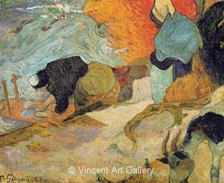 Washerwomen in Arles by Paul  Gauguin