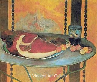 Still Life with Ham by Paul  Gauguin