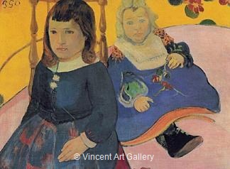 Two Children by Paul  Gauguin