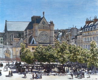 Saint-Germain l'Auxerrois Church by Claude  Monet