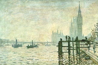The Thames below Westminster by Claude  Monet