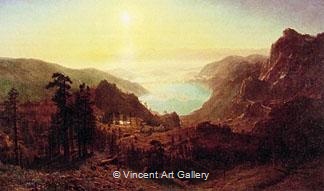Donner Lake from the Summit by Albert  Bierstadt