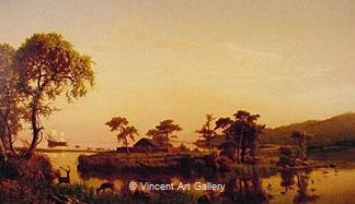Gosnold at Cuttyhunk by Albert  Bierstadt