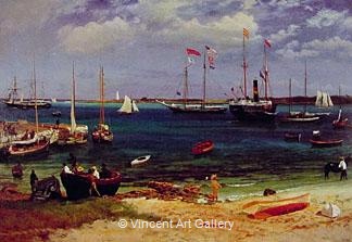 Nassau Harbor by Albert  Bierstadt