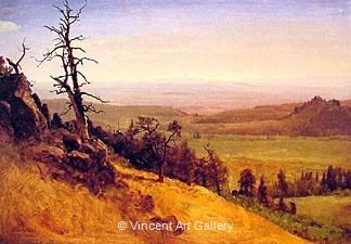 Newbraska Wasatch Mountains by Albert  Bierstadt