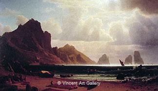 The Marina Piccola, Capri by Albert  Bierstadt