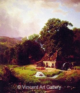 The Old Mill by Albert  Bierstadt