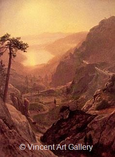 View of Donner Lake, California by Albert  Bierstadt