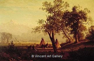 Wind River Mountains Nebraska Territory by Albert  Bierstadt