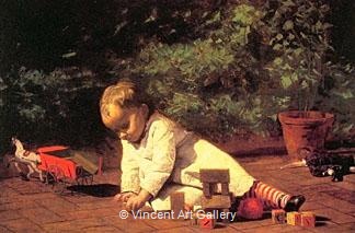 Baby at Play by Thomas  Eakins