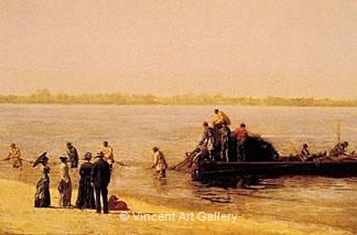 Shad Fishing at Gloucester on the Delaware River by Thomas  Eakins