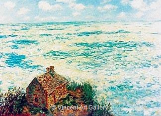 The Custom's House, Rough Sea by Claude  Monet