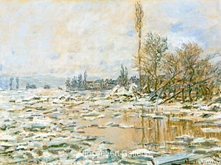 Breakup of Ice, Grey Water by Claude  Monet