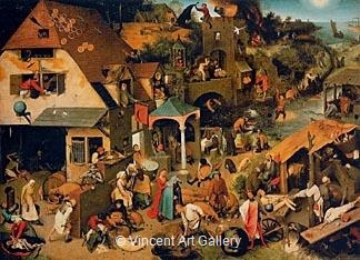 Netherlandish Proverbs by Pieter  Bruegel the Elder