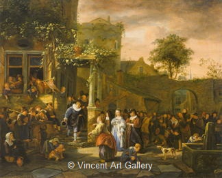 The Village Wedding by Jan  Steen