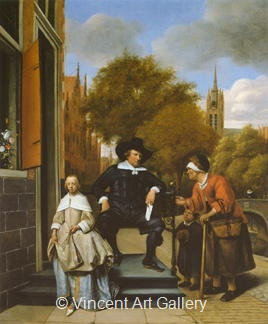 The Burgher of Delft and his Daughter by Jan  Steen