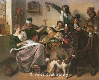 As the Old Sing, so Pipe The Young by Jan  Steen