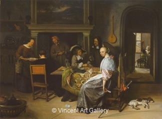 The Cardplayers by Jan  Steen