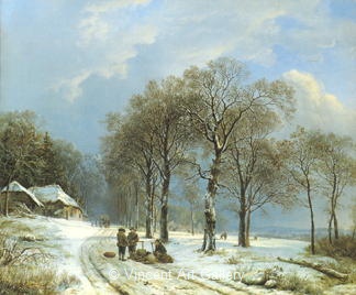 Winter Landscape by Barend Cornelis  Koekkoek
